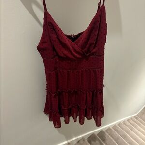 Trixxi Burgundy Mini Dress